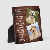 Plaque Photo Citation de l'amant de chien rustique - Souvenir - (Recto)