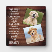 Plaque Photo Citation de l'amant de chien rustique - Souvenir d (Devant)