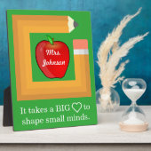 Plaque Photo Citation de l'enseignant de l'école personnalisée (Côté)