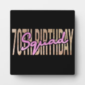 Plaque Photo Citation de l'équipe du 70e anniversaire (Devant)