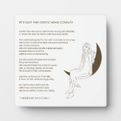 Plaque Photo Citation de l'homme dans l'arène (Devant)