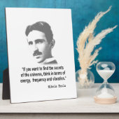 Plaque Photo Citation De Nikola Tesla (Côté)