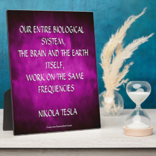 Plaque Photo Citation de Nikola Tesla - Même fréquence