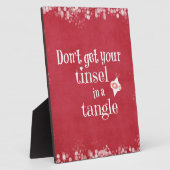 Plaque Photo Citation de Noël amusante (Côté)