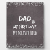 Plaque Photo Citation de papa et de fille : Premier amour, Héro (Devant)