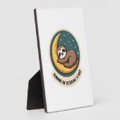 Plaque Photo Citation de paresseux vintage drôle de conception  (Côté)