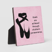 Plaque Photo Citation de persévérance avec chaussures de ballet (Recto)