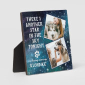 Plaque Photo Citation de sympathie Mémorial pour animaux de com (Recto)