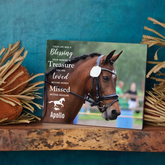Plaque Photo Citation de sympathie pour la perte d'un animal de (Côté)