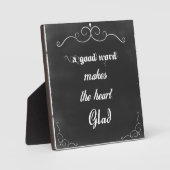 Plaque Photo Citation De Tableau De Bord Un Bon Mot (Recto)