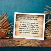 Plaque Photo Citation de Teddy Roosevelt (Côté)