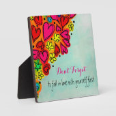 Plaque Photo Citation de typographie - N'oubliez pas de tomber  (Recto)