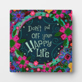 Plaque Photo Citation de vie amusante et amusante (Devant)