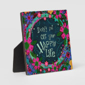 Plaque Photo Citation de vie amusante et amusante (Recto)