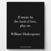 Plaque Photo Citation de William Shakespeare - Amour (Devant)