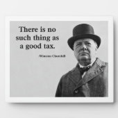 Plaque Photo Citation de Winston Churchill (Devant)