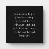 Plaque Photo Citation d'écriture Genèse 22 1 (Devant)