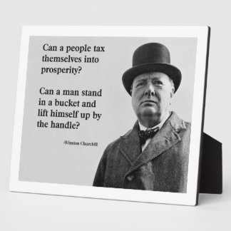 Plaque Photo Citation fiscale de Winston Churchill