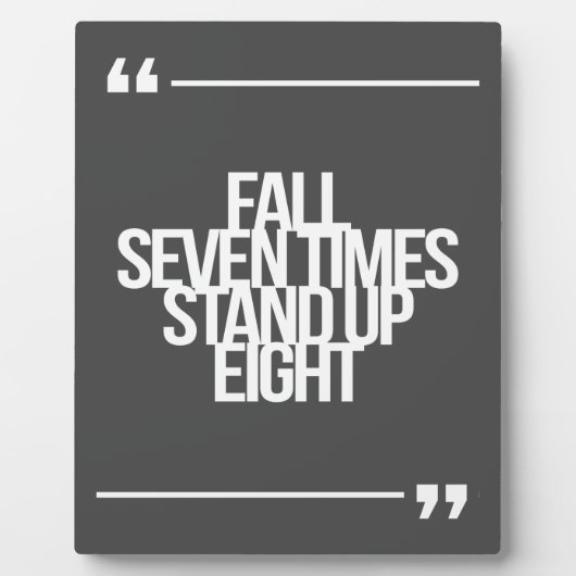 Plaque Photo Citation inspirante et motivante (Devant)