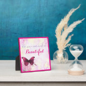 Plaque Photo Citation Inspirationnelle Avec Papillon Aquarelle (Insitu)