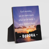 Plaque Photo Citation Inspirationnelle du matin du Bouddha (Recto)
