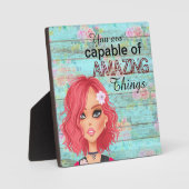 Plaque Photo Citation Inspirationnelle que vous êtes capable (Recto)