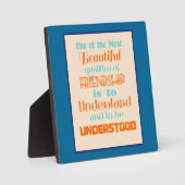 Plaque Photo Citation inspirée sur l'amitié (Recto)