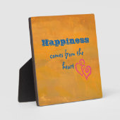 Plaque Photo Citation inspirée sur le bonheur (Recto)