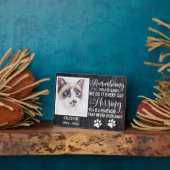 Plaque Photo Citation mémorial personnalisée pour chat (Côté)