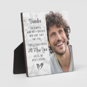 Plaque Photo Citation Mémorielle Photo Souvenir Marbre Commémor (Recto)