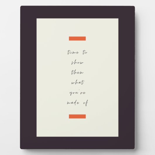 Plaque Photo Citation motivationnelle/motivationnelle (Devant)