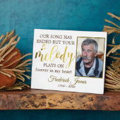 Plaque Photo Citation musicale mémorial Cadeau de souvenir (Côté)