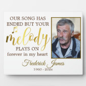 Plaque Photo Citation musicale mémorielle Cadeau de souvenir (Devant)