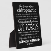 Plaque Photo Citation Palmer - La beauté de la chiropratique (Côté)