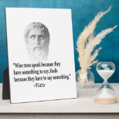 Plaque Photo Citation Par Platon (Côté)