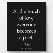 Plaque Photo Citation Platon ; La Touche D'Amour (Devant)