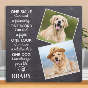 Plaque Photo Citation pour amoureux de chiens souvenir photo de