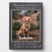 Plaque Photo Citation pour un mémorial animal de compagnie - Qu (Devant)