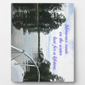 Plaque Photo Citation sur le temps passé sur l'eau. (Devant)