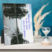 Plaque Photo Citation sur le temps passé sur l'eau. (Côté)