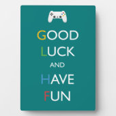 Plaque Photo Citation turquoise du jeu vidéo GLHF (Devant)