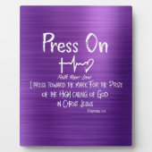 Plaque Photo Citation Verse De La Bible Chrétienne (Devant)