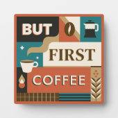 Plaque Photo Citations de café coloré (Devant)