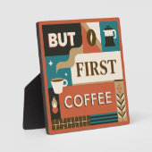 Plaque Photo Citations de café coloré (Recto)