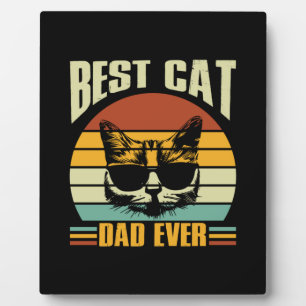 Plaque Photo Citations grand-père Meilleur papa de chat