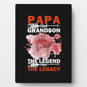 Plaque Photo Citations grand-père Papa Et Grandson
