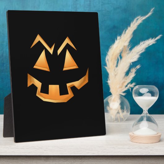 Plaque Photo Citrouille déplaisant Halloween (Côté)