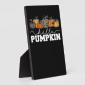 Plaque Photo Citrouille Leopard Automne Femmes Mignonne Automne (Côté)