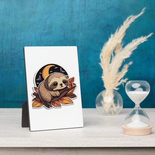 Plaque Photo citrouille paresse Halloween style 2 Classic T- (Côté)