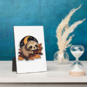 Plaque Photo citrouille paresse Halloween style 2 Classic T- (Côté)